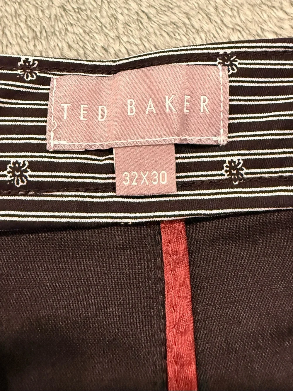 Ted Baker Men’s Straight Fit Dress Pants Black 32x30 NWT Flat Front